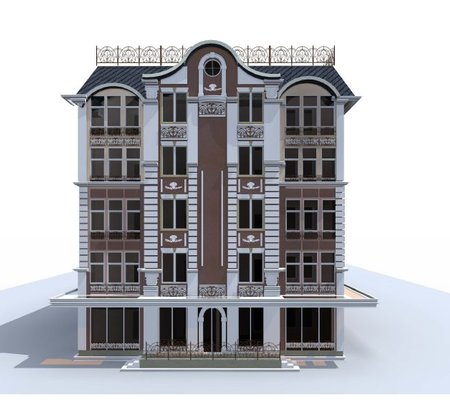 Проект 5-ти этажного дома фасад